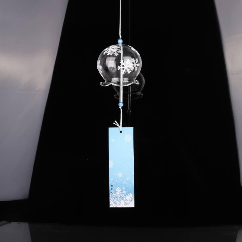 Romantic Cherry Wind Bells Japanese Wind Bell Japan Wind Chimes Handmade Glass Pendant Furin Home Decors Spa Kitchen Office Decor Birthday Gift Outdoor or Indoor Home Decors