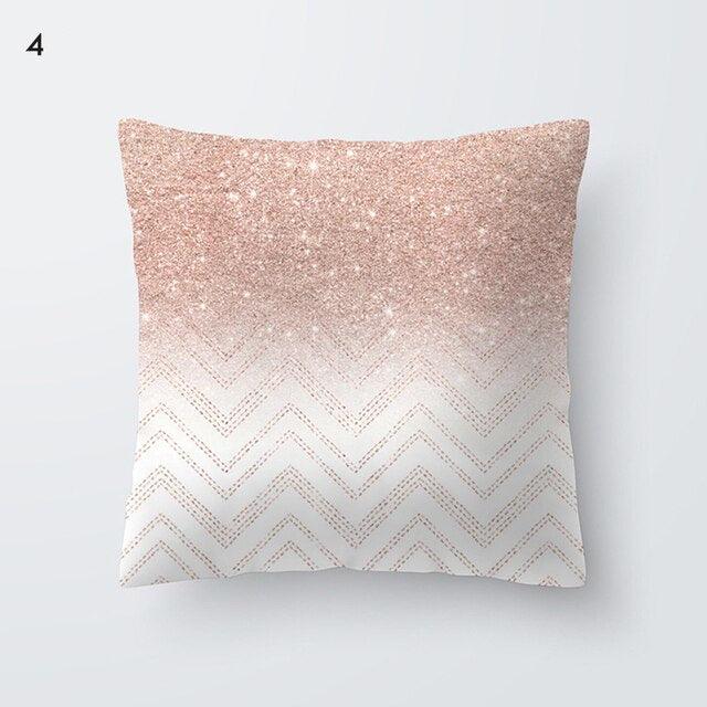 Rose Gold Beautiful Pillow Cover Cushion Home Decorative Colorful Print Cozy Pillow Cases Pineapple Pink Cushion Cover