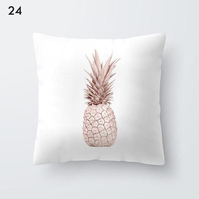 Rose Gold Beautiful Pillow Cover Cushion Home Decorative Colorful Print Cozy Pillow Cases Pineapple Pink Cushion Cover