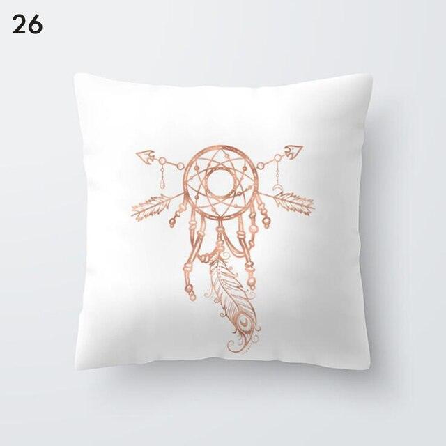 Rose Gold Beautiful Pillow Cover Cushion Home Decorative Colorful Print Cozy Pillow Cases Pineapple Pink Cushion Cover