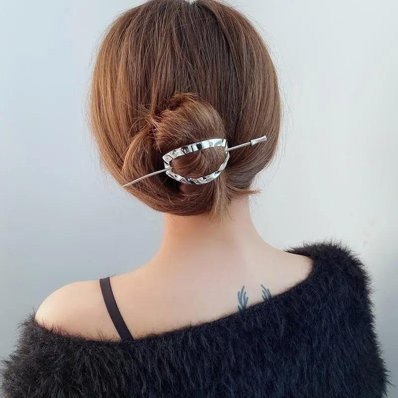 Simple Women Hair Stick Vintage Hair Clip Hairstyle U Shape Design Hairpin Girl Ponytail Hair Accessories