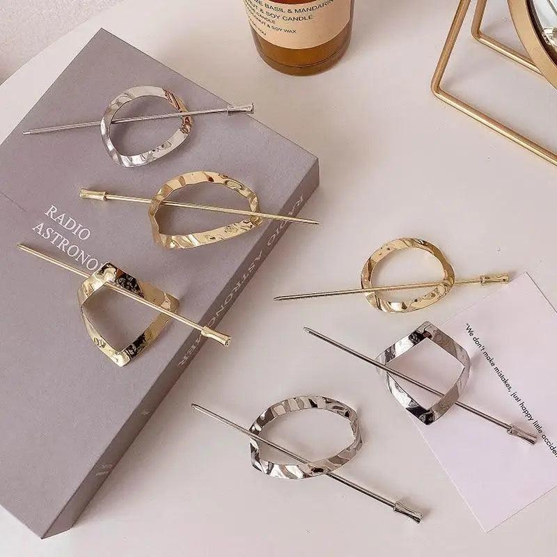 Simple Women Hair Stick Vintage Hair Clip Hairstyle U Shape Design Hairpin Girl Ponytail Hair Accessories