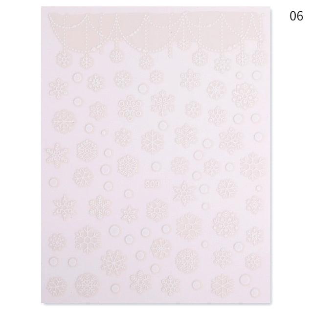 Sliver Bronzing Christmas Slider Nail Art 3D Decals Decoration Snowflake Nail Art Sticker Manicures Transfer Foil Xmas Gift  Nails Snowflake Nail Art Stickers Decals Christmas Nail 3D Self Adhesive Nail Stickers for Acrylic Nails Snowflake