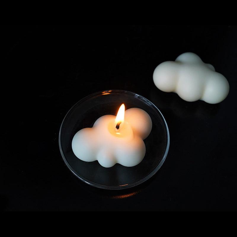 Small Scented Cloud Shape Birthday Candle Handmade Scented Candle Hand Poured Decorative Candle Aesthetic Candle Room Decor For Home Use Bedroom Romantic Soy Candle Home decoration Mother's Day Gifts