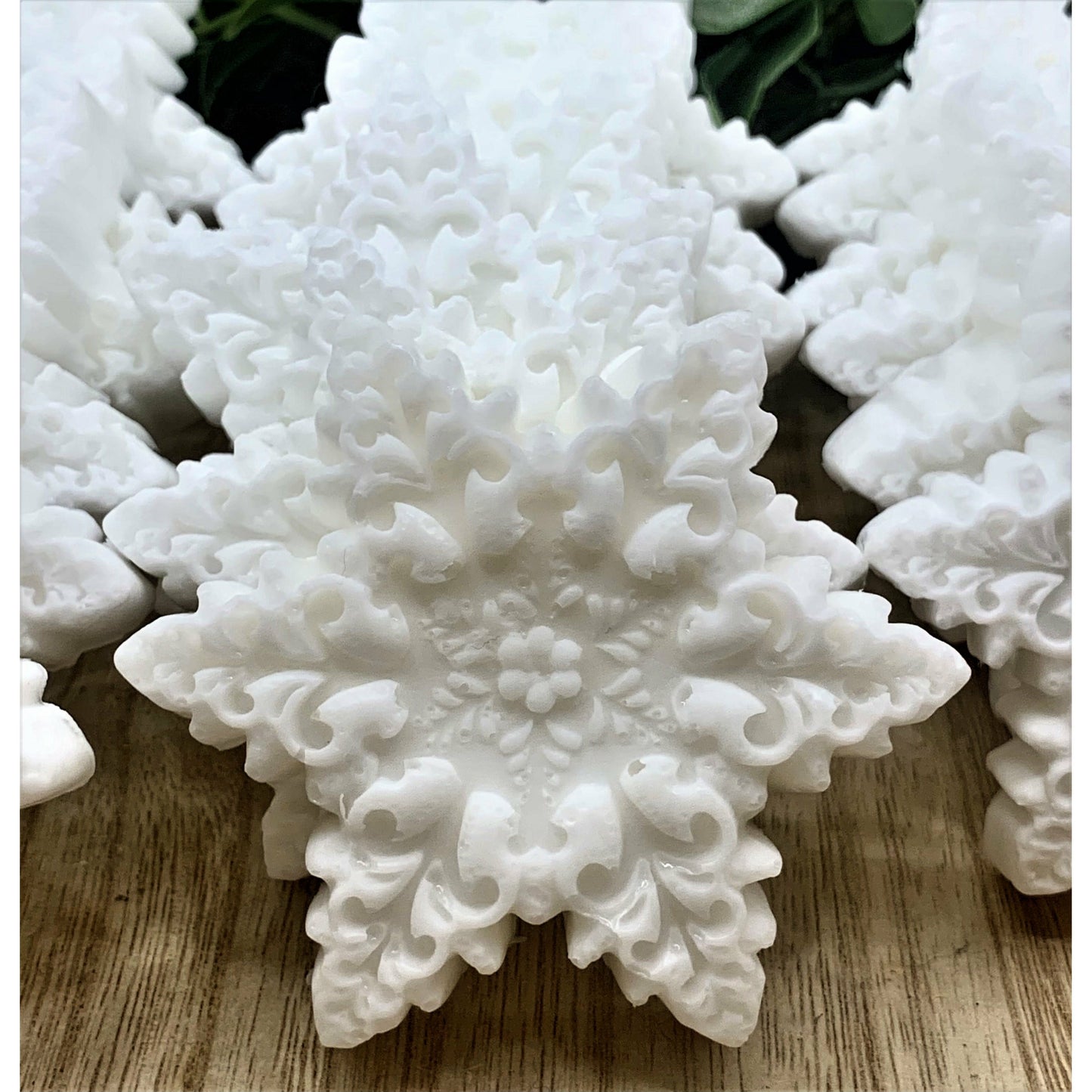 10 Snowflake Soaps
