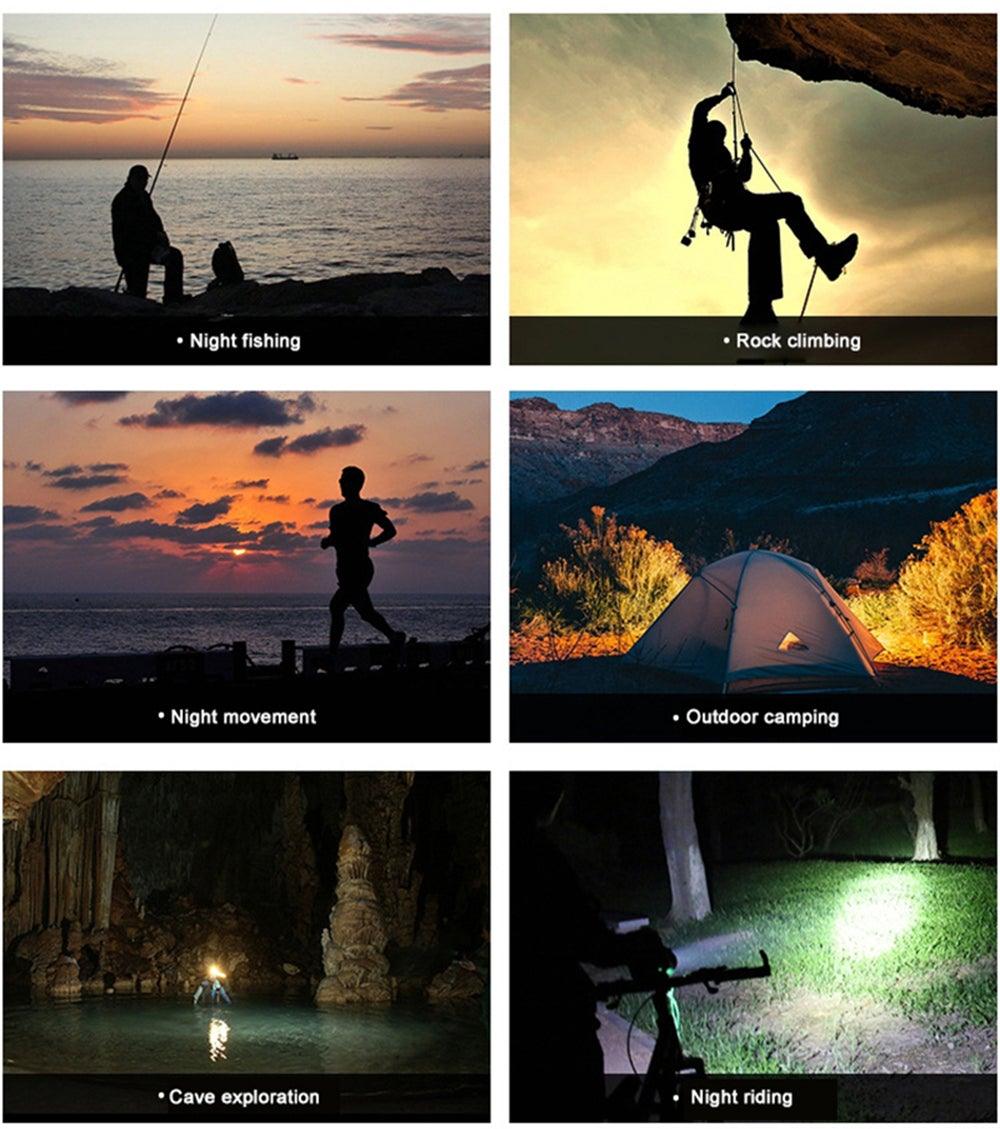 Soft Light Headlamp Flashlight LED Headlamp Adjustable Strap With COB Wick  Headlight Beads Wide Range of Lighting   Perfect Head Light For Camping Hiking Running Built-in Rechargeable Lithium Battery