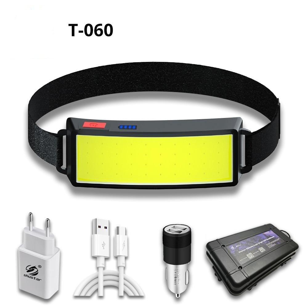 Soft Light Headlamp Flashlight LED Headlamp Adjustable Strap With COB Wick  Headlight Beads Wide Range of Lighting   Perfect Head Light For Camping Hiking Running Built-in Rechargeable Lithium Battery