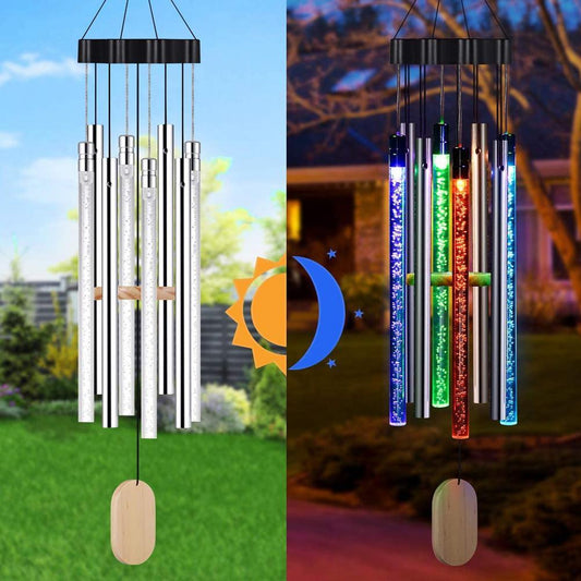 Solar Wind Chimes Changing Color LED Solar Outside Wind Chime Auto-sensing Solar Powered Memorial Wind Chimes with Light  IP55 Waterproof Hanging Solar Light For Home Garden Decor Housewarming Gift For Garden Patio Home Decor