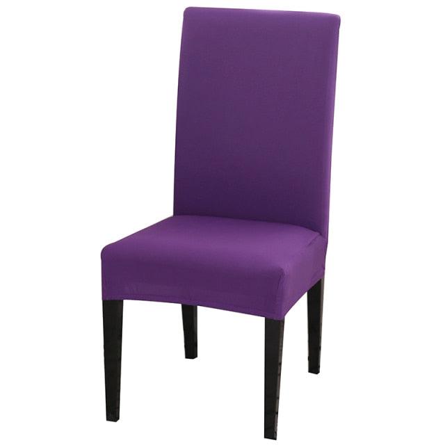 Solid Color Chair Cover Stretch Spandex Seat Cover For Office Wedding Banquet Hotel Home Chair Covers Banquet Chair Seat Protector Slipcover For Home Party Hotel Wedding Ceremony