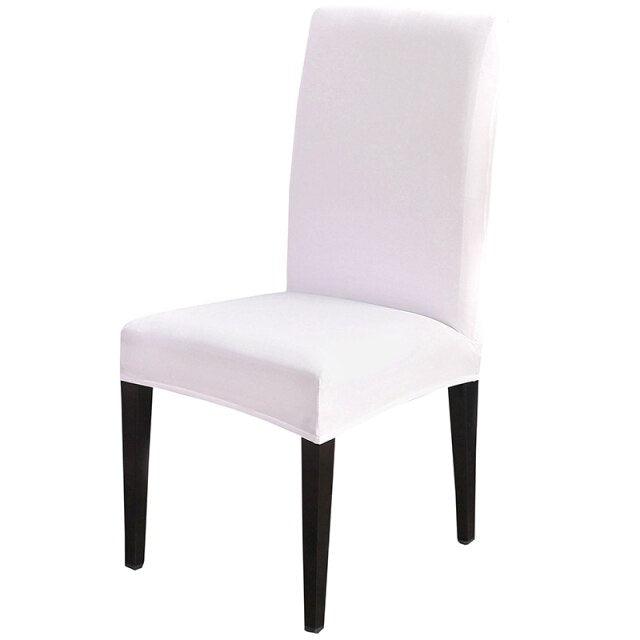 Solid Color Chair Cover Stretch Spandex Seat Cover For Office Wedding Banquet Hotel Home Chair Covers Banquet Chair Seat Protector Slipcover For Home Party Hotel Wedding Ceremony