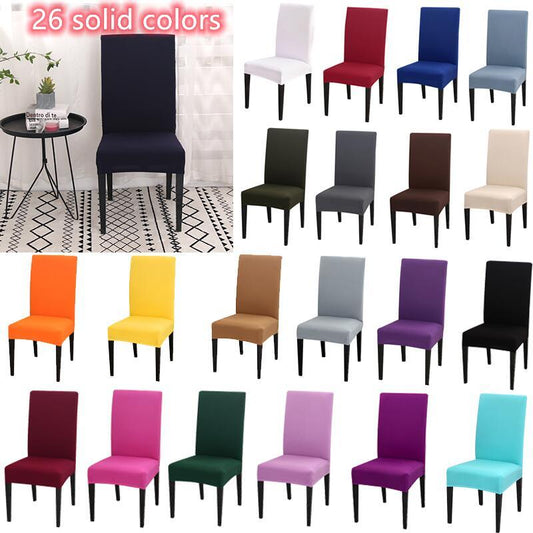 Solid Color Chair Cover Stretch Spandex Seat Cover For Office Wedding Banquet Hotel Home Chair Covers Banquet Chair Seat Protector Slipcover For Home Party Hotel Wedding Ceremony