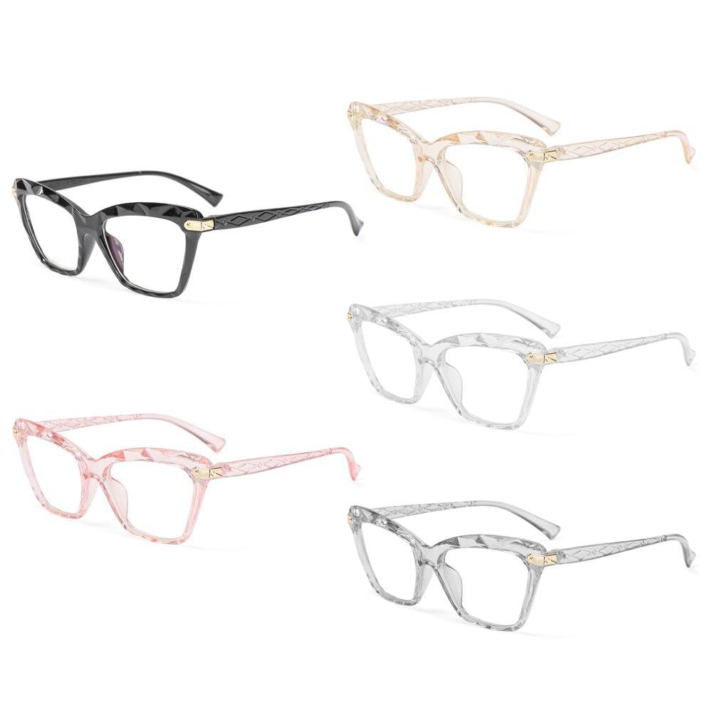 Square Women Reading Glasses Frame Crystal Multi-section  Optical Computer Glasses Square Design Reading Glasses For Women Light Blocking Computer Reader Glasses For Men And Women