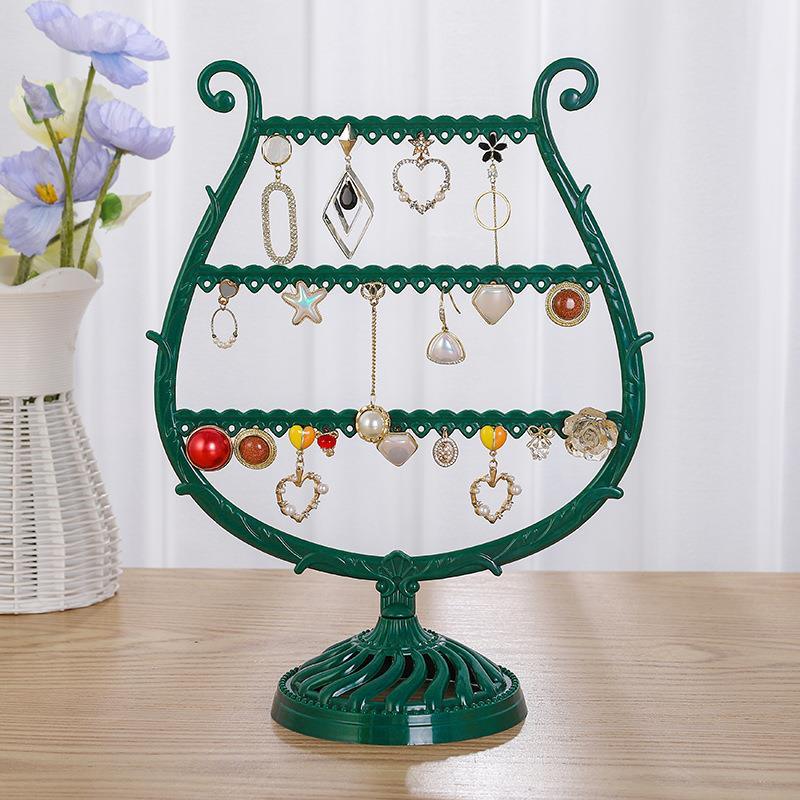 Stand Jewelry Display Organizer Earrings Pendants Bracelets Jewelry Holder With Wooden Base Earrings Storage Rack Metal Jewelry Storage Stand Necklace Rack Ornaments Display Stand Shopping Earring Stand