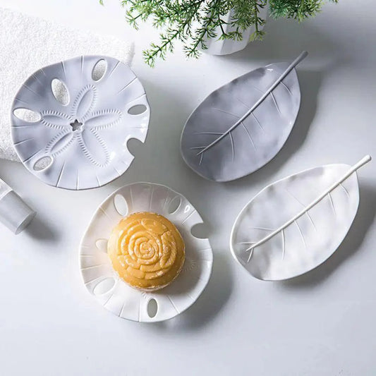 Starfish Soap Dish Leaf Shape Soap Drain Tray Creative Soap Holder Jewelry  Storage Plate Tray Container Bathroom Accessories Soap Container Leaf Shape Soap Dish Exquisite Soap Drain Tray Creative Soap Holder Jewelry Storage Plate Tray Container Bathroom