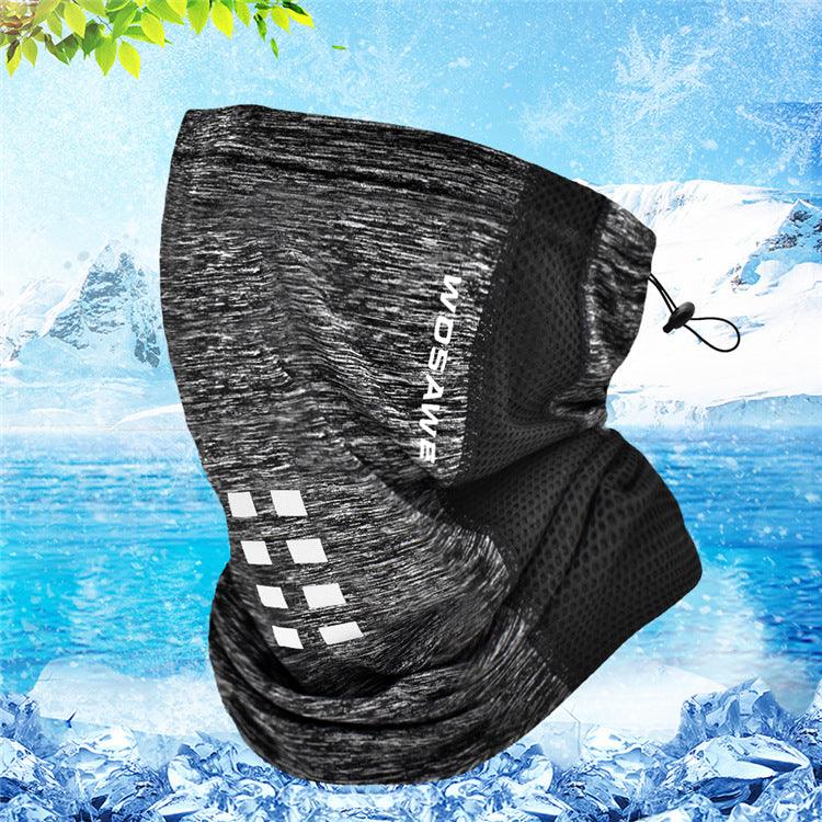 Summer Reflective Cycling Bandana Scarf Ice Silk Anti-UV Breathable Neck Buff Mountain Bike Bicycle Riding Scarf Bandana Motorcycle Bike Riding Protection Headscarf Camping Hiking Protective Face Camo Scarf Shemagh