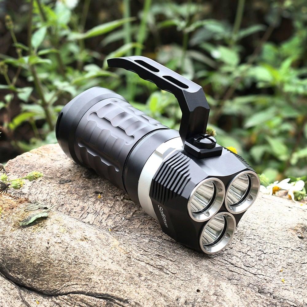 Super Bright High Lumen Underwater and Powerful Waterproof  LED Torchlight with Magnetic Control Switch Diving Light Dive Flashlight For Camping Hiking Running Jogging Diving Household Use