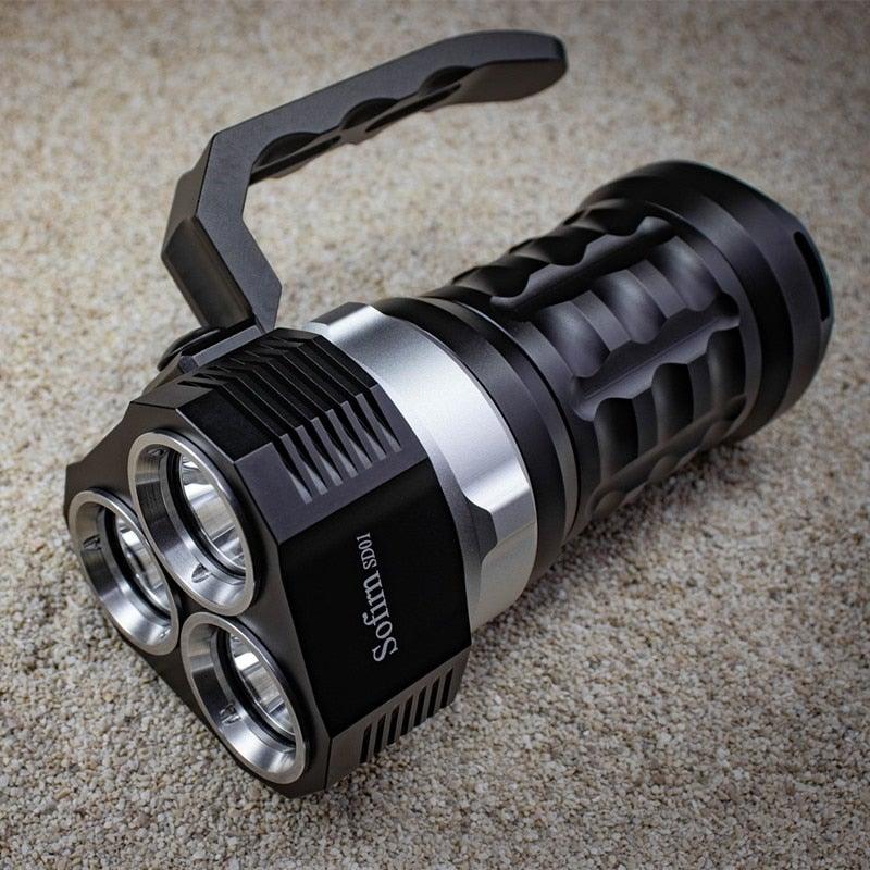 Super Bright High Lumen Underwater and Powerful Waterproof  LED Torchlight with Magnetic Control Switch Diving Light Dive Flashlight For Camping Hiking Running Jogging Diving Household Use
