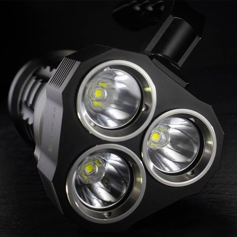 Super Bright High Lumen Underwater and Powerful Waterproof  LED Torchlight with Magnetic Control Switch Diving Light Dive Flashlight For Camping Hiking Running Jogging Diving Household Use