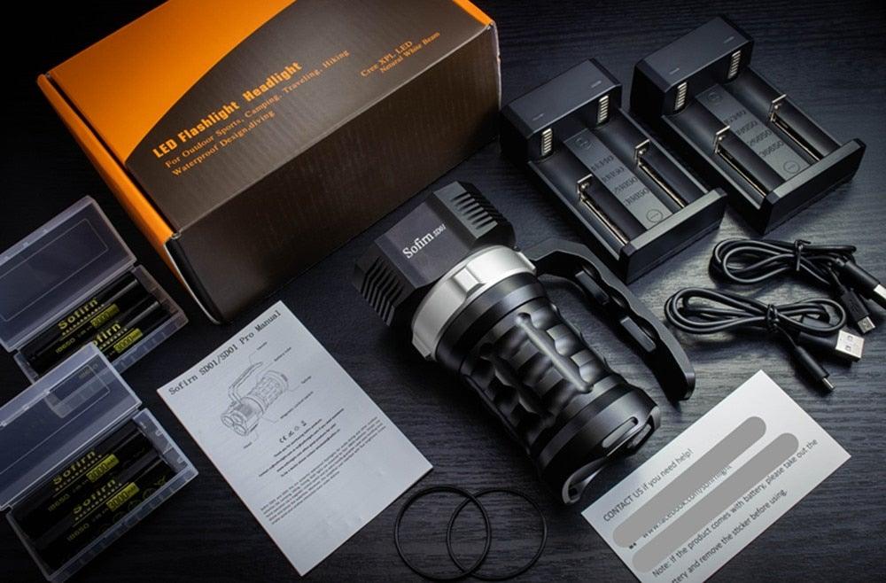 Super Bright High Lumen Underwater and Powerful Waterproof  LED Torchlight with Magnetic Control Switch Diving Light Dive Flashlight For Camping Hiking Running Jogging Diving Household Use