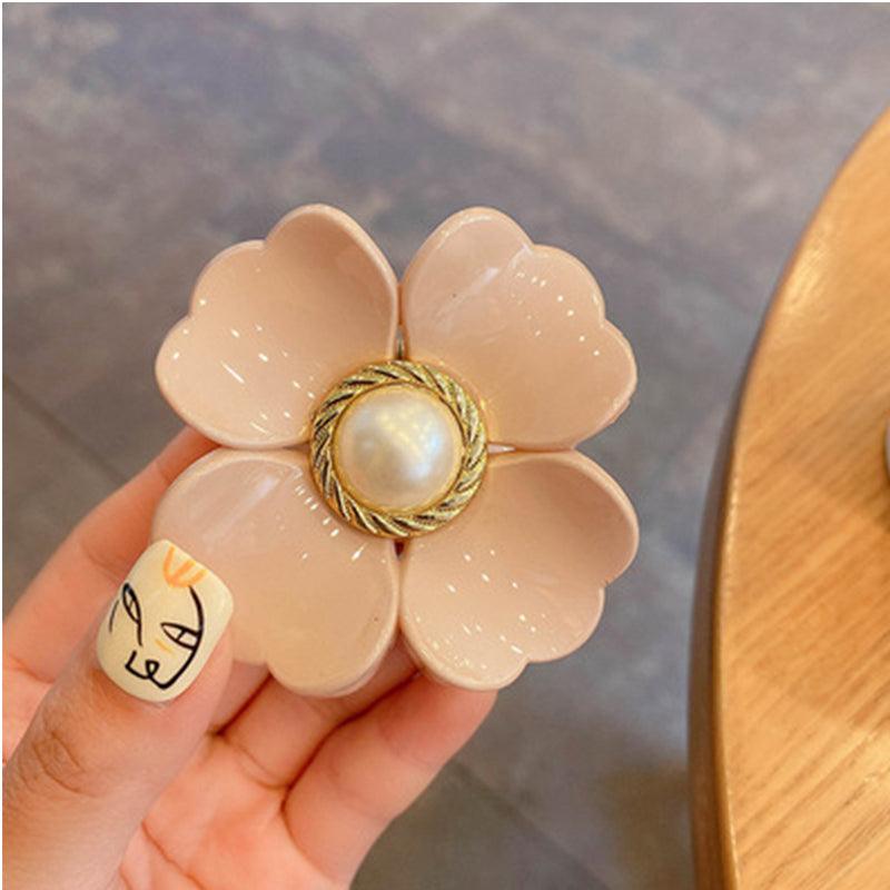 Sweet Flower Shape Hair Clips for Women Girls Hair Claw Chic Barrettes Claw Crab Hairpins Styling Bohemia Hair Jaw Clamps Medium Thick Hair Women