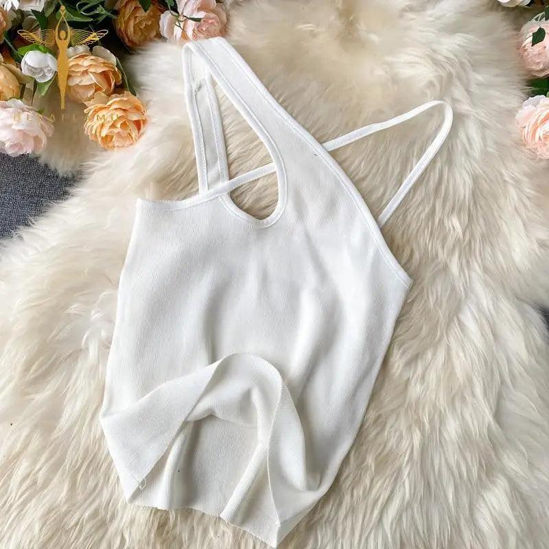 Top fashion cute women summer  cross sleeveless crop top cute fashion styles classy top