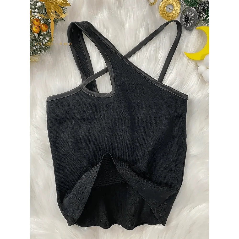 Top fashion cute women summer  cross sleeveless crop top cute fashion styles classy top