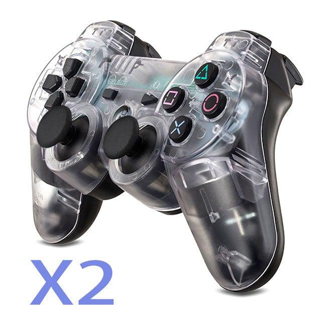 Transparent Eye Catching Wireless Dual Shock Bluetooth Joystick Gamepad Console Controller Compatible With PC Laptop