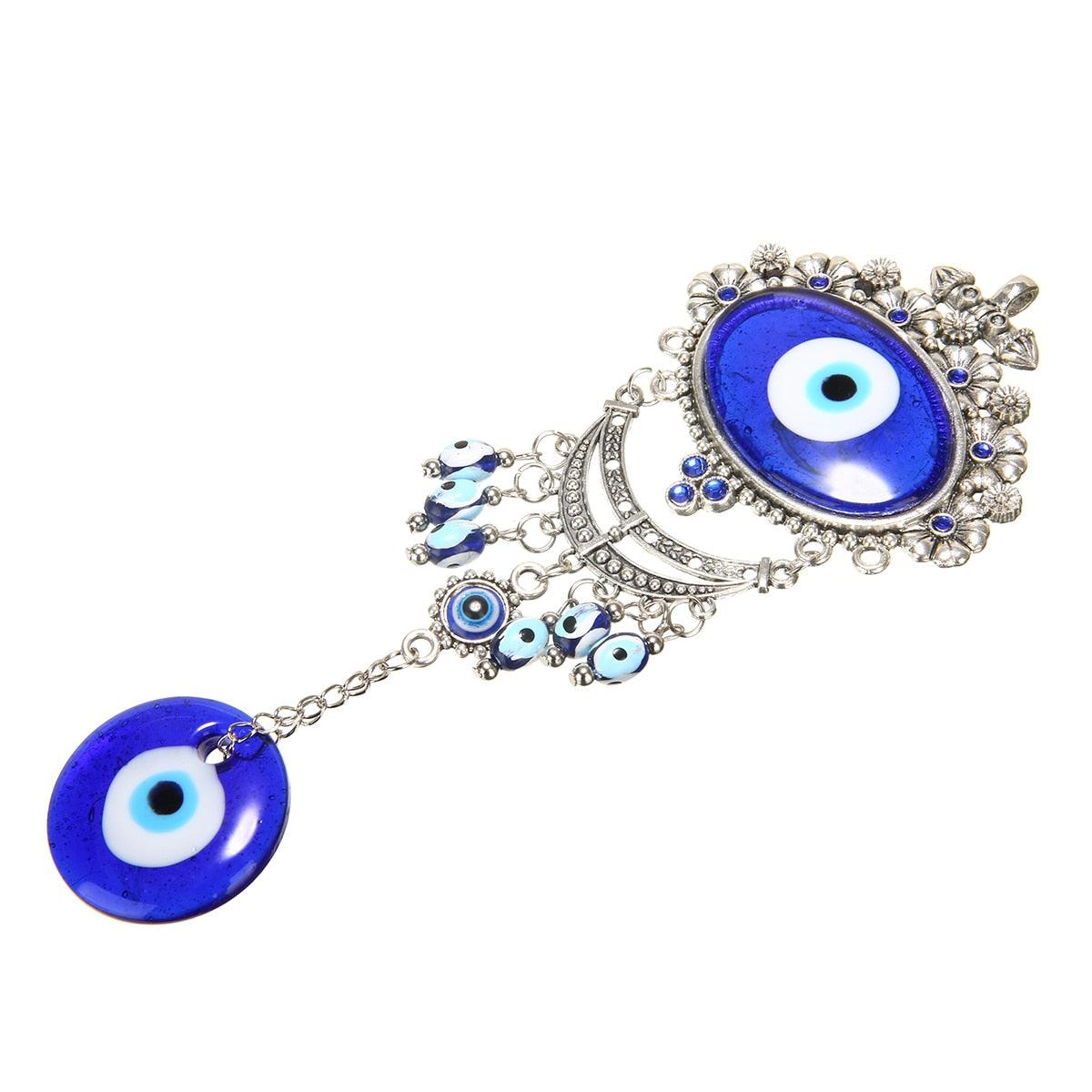 Turkish Blue Evil Eye Wall Hanging Ornaments Nazar Beads Glass Amulet Pendants Wall Hanging Decoration Blessing Protection Home Decoration Lucky Pendant Charm Wall Decor Home Protection House Decoration Good Luck Jewelry Accessories