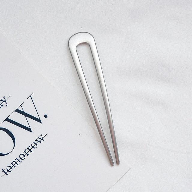 U Shape Hair Sticks Women Hairclip Simplicity Colorful Girls Hairpins Hair Sticks Hair Accessories Headwear French Hair Pin Hairstyle Chignon for Women