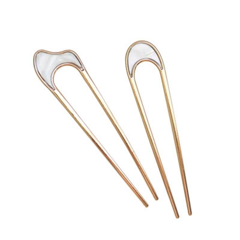 U Shape Hair Sticks Women Hairclip Simplicity Colorful Girls Hairpins Hair Sticks Hair Accessories Headwear French Hair Pin Hairstyle Chignon for Women