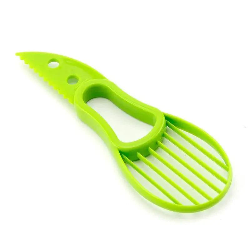 Unique Design 3 In 1 Avocado Slicer Shea Corer Butter Fruit Peeler Cutter Pulp Separator Plastic Knife Kitchen Vegetable Tools Kitchen Gadgets