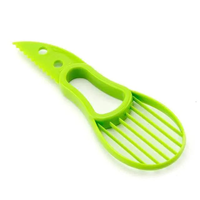 Unique Design 3 In 1 Avocado Slicer Shea Corer Butter Fruit Peeler Cutter Pulp Separator Plastic Knife Kitchen Vegetable Tools Kitchen Gadgets