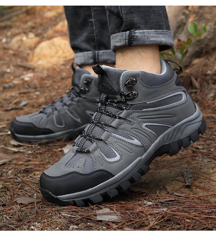 Unisex Hiking Sports Shoes Non-slip Men's Work Casual Shoes Outdoor Hunting Boots Waterproof High Top Winter Warm Outdoor Walking Lace Up Anti-Slip Breathable Ankle Booties