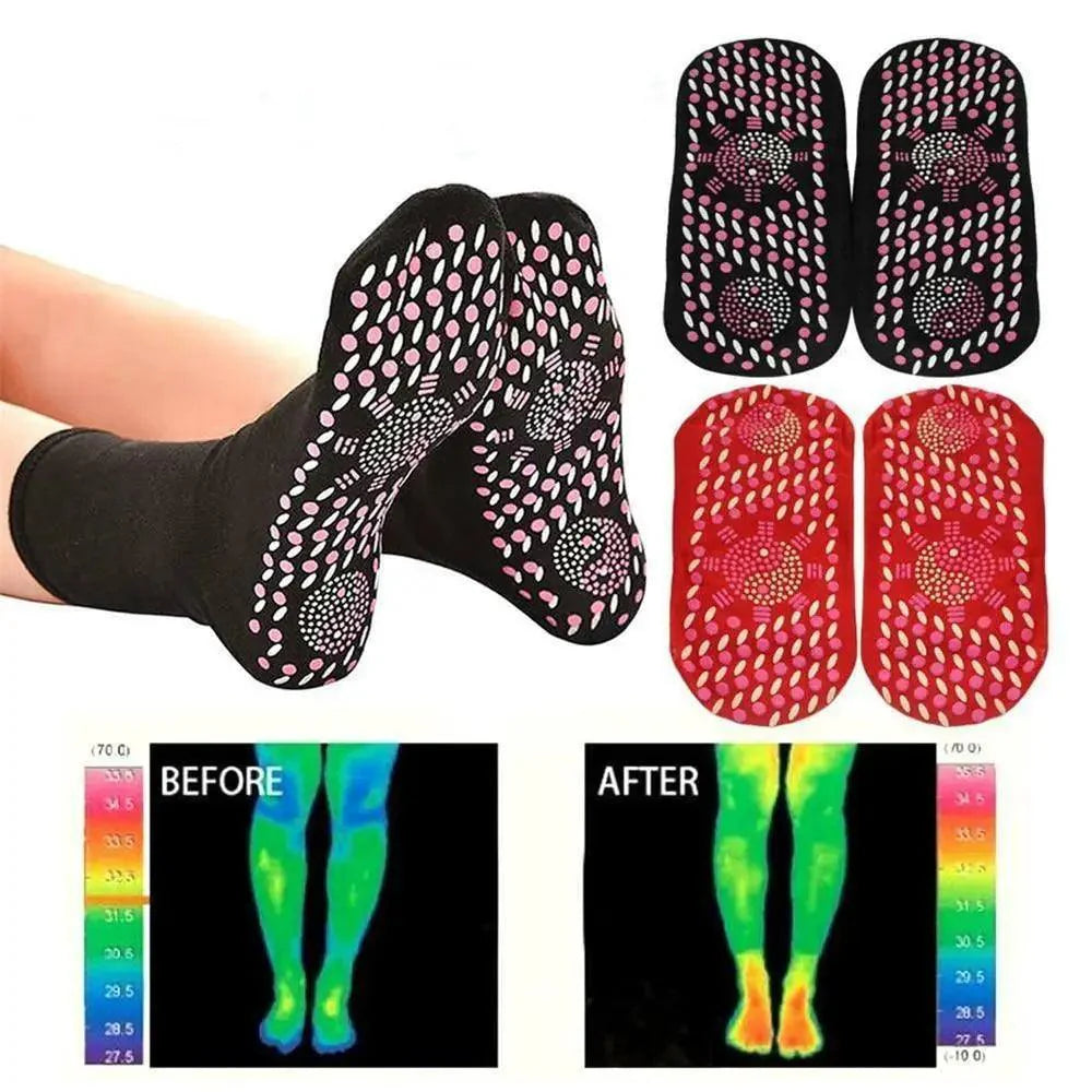Unisex Self-heating Magnetic Socks  Self-warming Comfortable Winter Warm Massage Soft Pain Relieve Socks