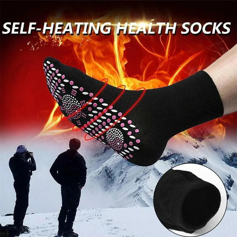Unisex Self-heating Magnetic Socks  Self-warming Comfortable Winter Warm Massage Soft Pain Relieve Socks