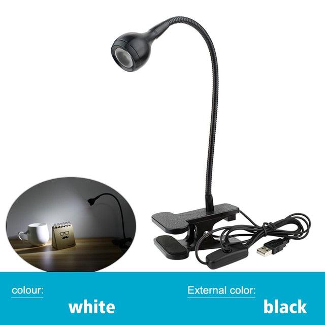 USB LED Desk Lamp With Clip Flexible Table Lamp For Book Reading Study Office Bedside Work Children Night Light For Home Decorative Table Lamp Cute Study Lamps for Bedroom Décor