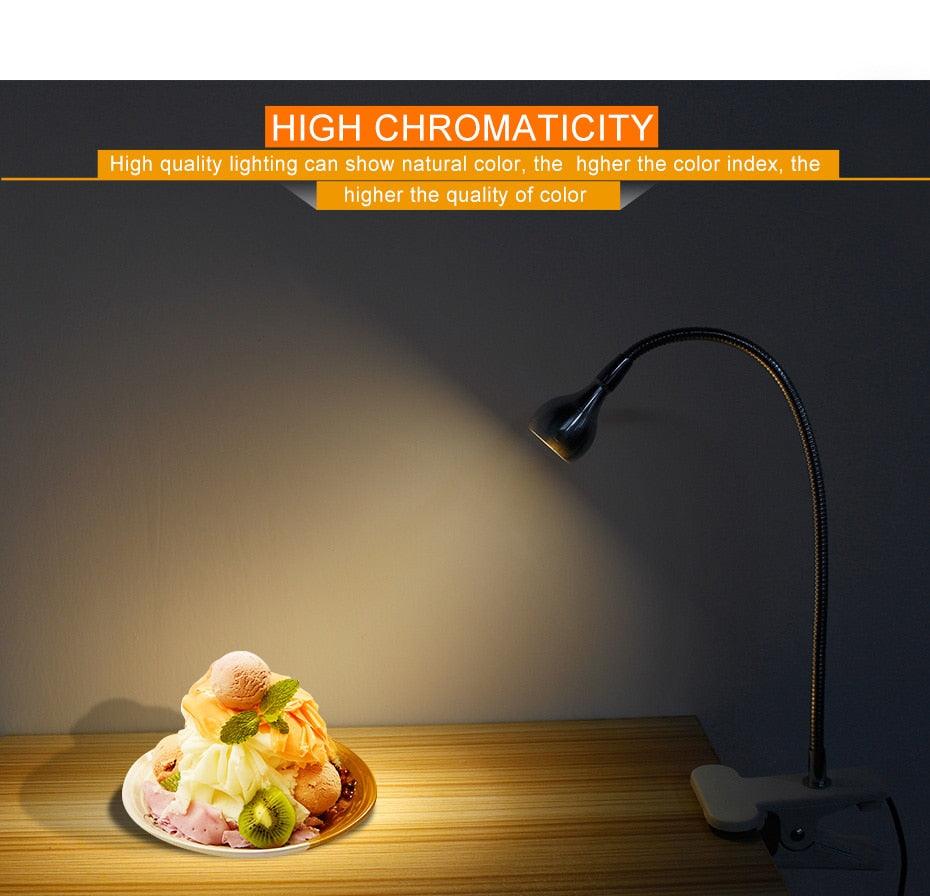 USB LED Desk Lamp With Clip Flexible Table Lamp For Book Reading Study Office Bedside Work Children Night Light For Home Decorative Table Lamp Cute Study Lamps for Bedroom Décor