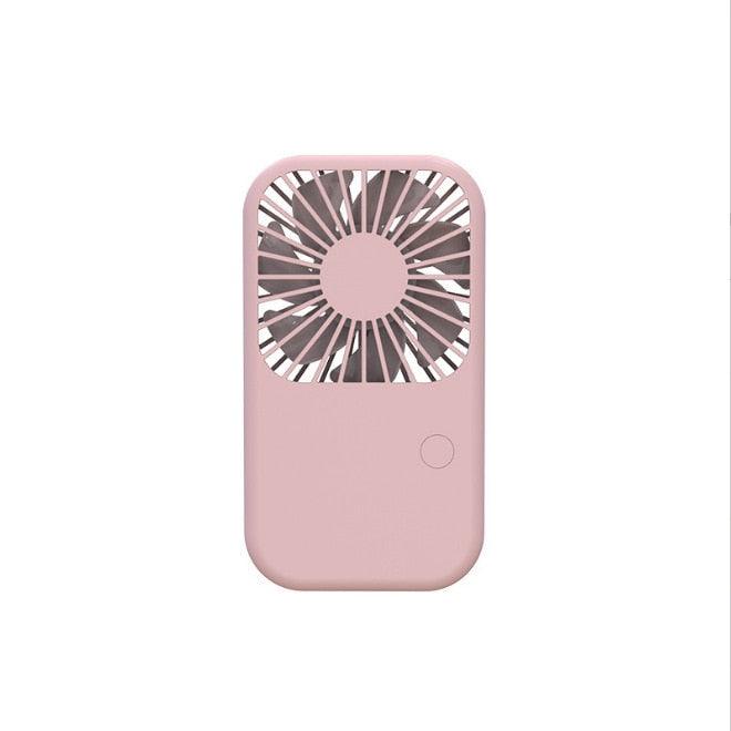 USB Mini Fan Portable Pocket Fan Cartoon Handheld Desktop Rechargeable Standing Fan Three Gear Wind Speed Regulation Battery Operated USB Small Fan with 3 Speeds for Home Office Car Outdoor Travel