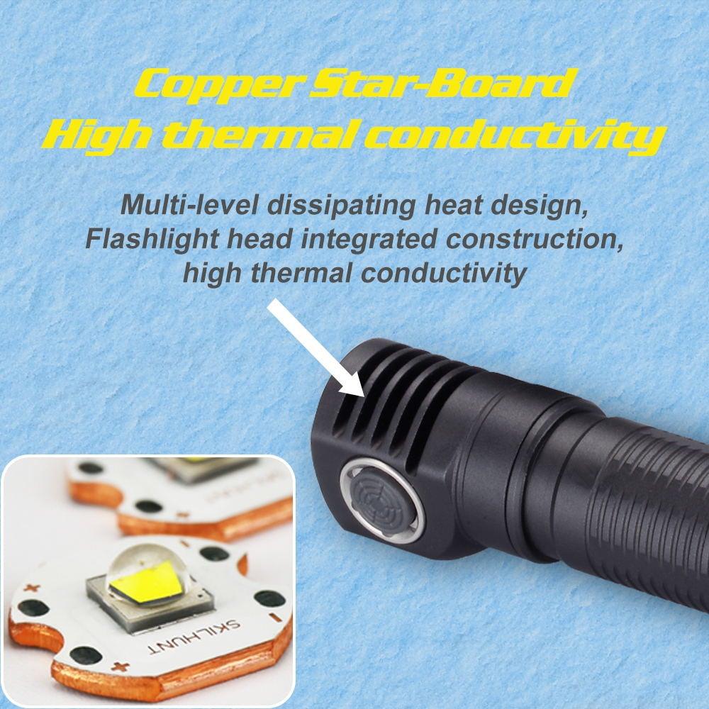 USB Rechargeable Adjustable Flashlight LED Tactical Flashlights With CREE LED Waterproof High Lumens Flashlight For Home Camping Security Electric Cut Use