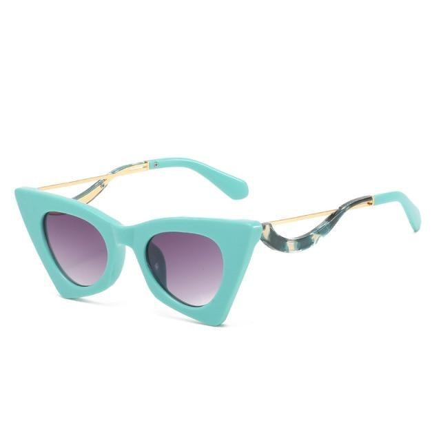 Vintage Square Cat Eye Sunglasses Women Retro Trendy Cat eye Sunglasses Classic Fashionable , Decent Personality & Wind Sunglasses In Retro Box Trending  Street Style Sunglasses For Men & Women