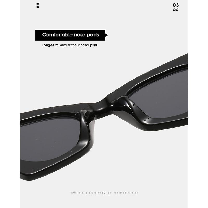 Vintage Square Cat Eye Sunglasses Women Retro Trendy Cat eye Sunglasses Classic Fashionable , Decent Personality & Wind Sunglasses In Retro Box Trending  Street Style Sunglasses For Men & Women