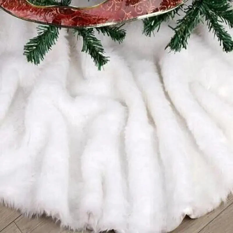Christmas Tree Decor Snowflake Carpet White Christmas Tree Skirt Fur Skirt For Xmas Decorations Xmas Christmas Decorations For Home