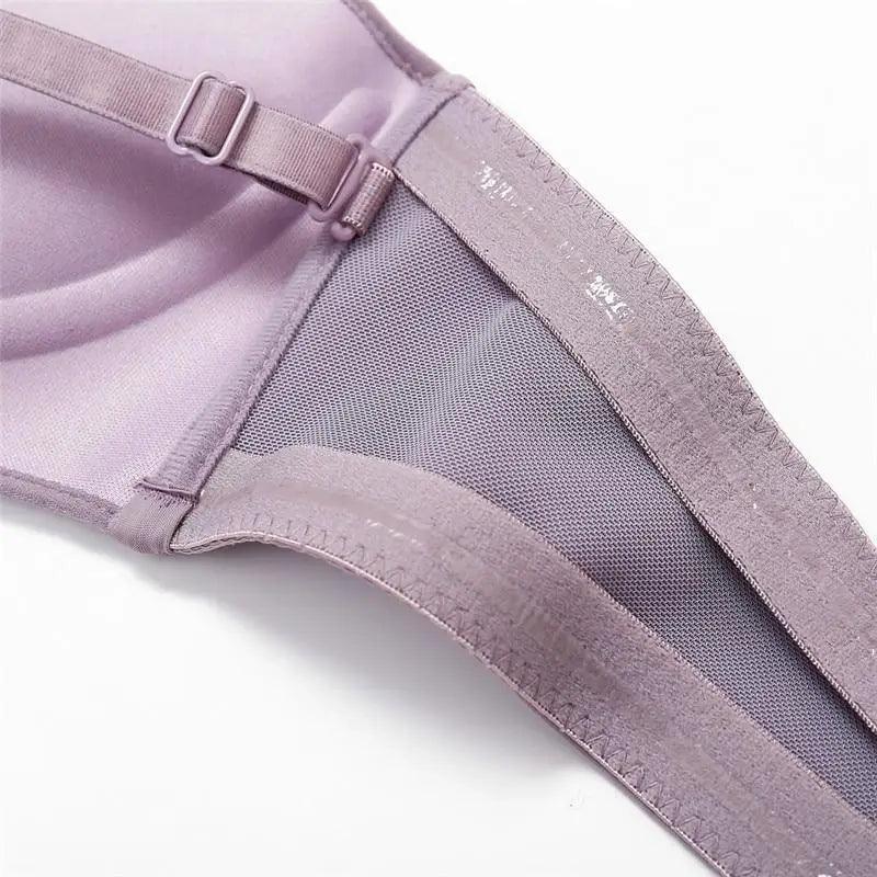 Vintage Style Front Closure Sexy Push Up Bra Women Invisible Bras Underwear Lingerie for Female Brassiere Strapless Seamless Bralette ABC Cup