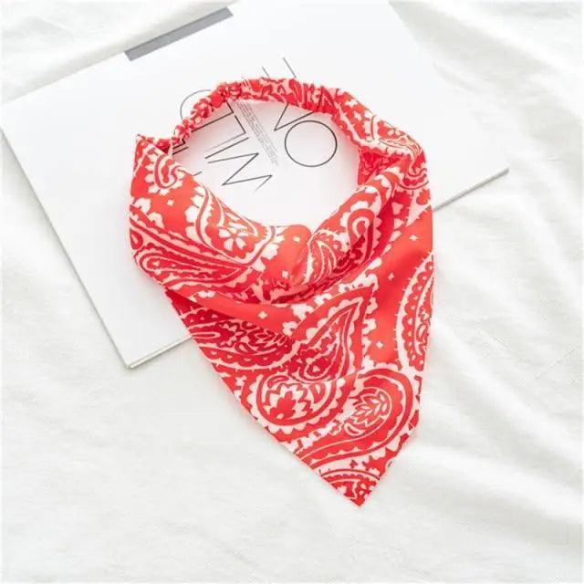 Vintage Style Women's Bandana Hair Band Scarf Print Paisley Bandanas Headwear Wrist Head Wrap Hair Scarf Headwear Hair Accessories Gifts