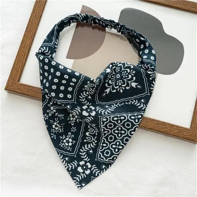 Vintage Style Women's Bandana Hair Band Scarf Print Paisley Bandanas Headwear Wrist Head Wrap Hair Scarf Headwear Hair Accessories Gifts