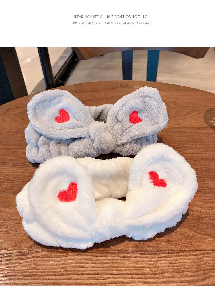 Wash Face Women Girls Hairbands Soft Warm Coral Fleece Bow Animal Ears Headbands Headwear Hair Bands Turban Gorgeous Hair Accessories For Women