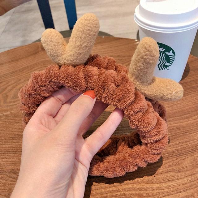 Wash Face Women Girls Hairbands Soft Warm Coral Fleece Bow Animal Ears Headbands Headwear Hair Bands Turban Gorgeous Hair Accessories For Women