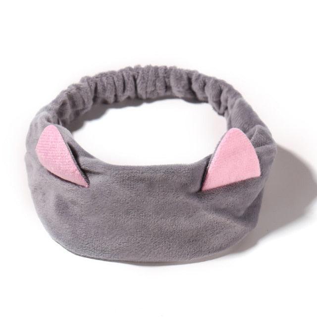 Wash Face Women Girls Hairbands Soft Warm Coral Fleece Bow Animal Ears Headbands Headwear Hair Bands Turban Gorgeous Hair Accessories For Women