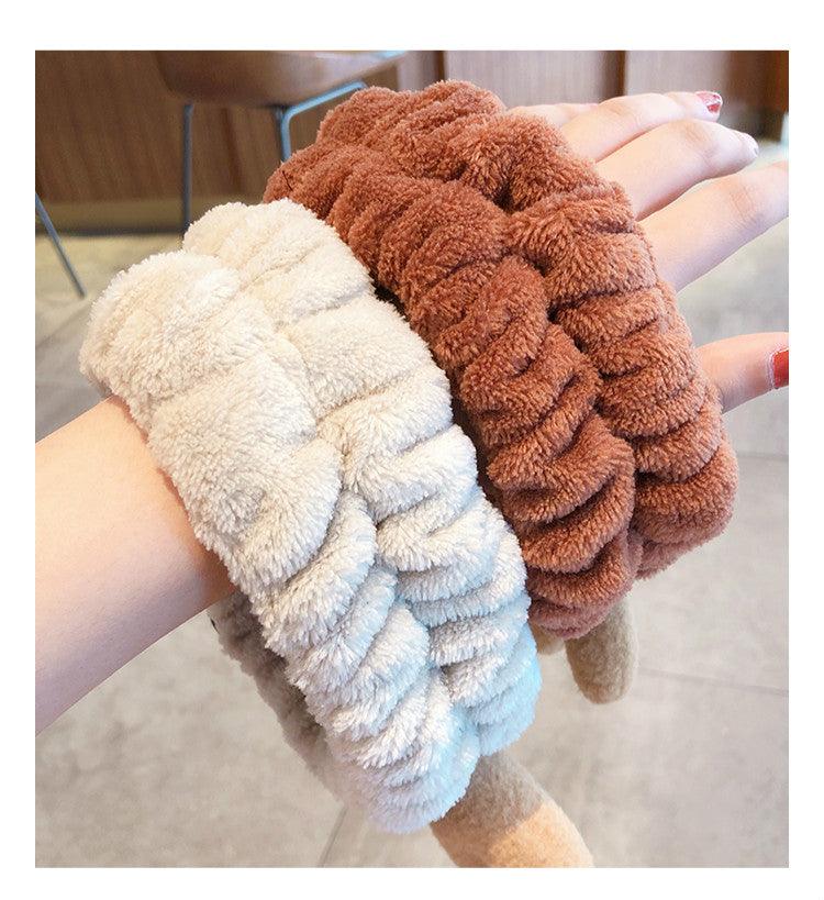 Wash Face Women Girls Hairbands Soft Warm Coral Fleece Bow Animal Ears Headbands Headwear Hair Bands Turban Gorgeous Hair Accessories For Women