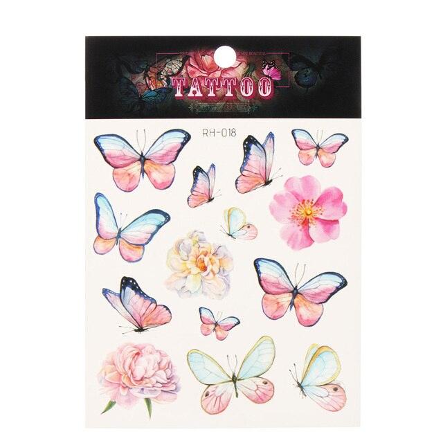 Waterproof Colorful Butterfly Temporary 3D Stickers Body Tattoos Various Styles For Womens